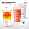 [24] Disposable Mesuring Cups 16 oz with [20] Mixing spoons