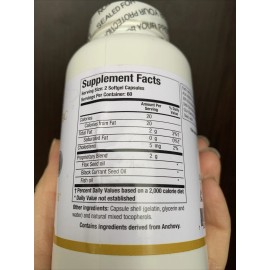 Biotics Research Optimal EFAs BC 120 Softgel Fish Flax Black Seed Oil EFA 10/25