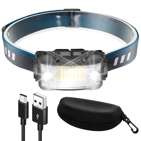 Cercano Headlight, USB Rechargeable, Neck Light, 17 Hours of Lighting,