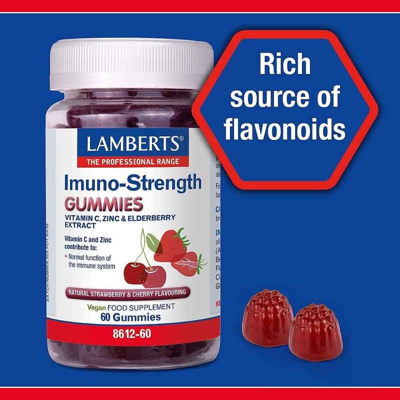 Lamberts Imuno-Strength 60 Vegan Gummies – with Vitamin C, Zinc