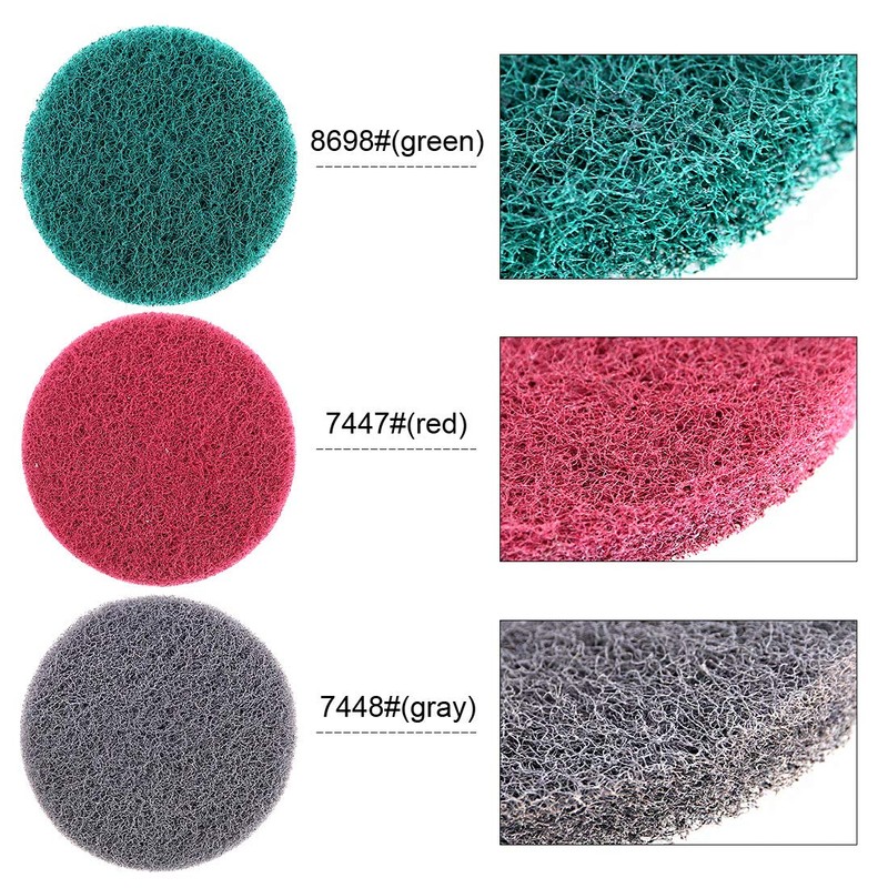 Swpeet 16Pcs 5Inch 3 Different Color Scrubbing Pads Drill Powered
