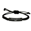 Mother-in-Law of The Bride Black Rope Bracelet, Mother-in-Law Present from