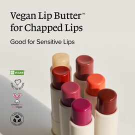 Melixir Vegan Lip Butter #01 Agave(Clear) (+11 more colors), Bee Free, Petrolatum Free, Deep Nourishing Plant-Based Vegan Chapstick, Vegan Lip Balm for Dry, Cracked and Chapped Lips, Moisturizing Lip Care Gift