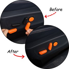 TOYCIDFG Car Seat Button Switch Cover Trim for Ford Maverick 2022-2024, Car Interior Decoration Accessories 3PCS (Orange)