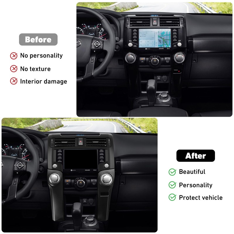 Linskip DashBoard Climate Control Covers Compatible with Toyota 4Runner 2020-2024,