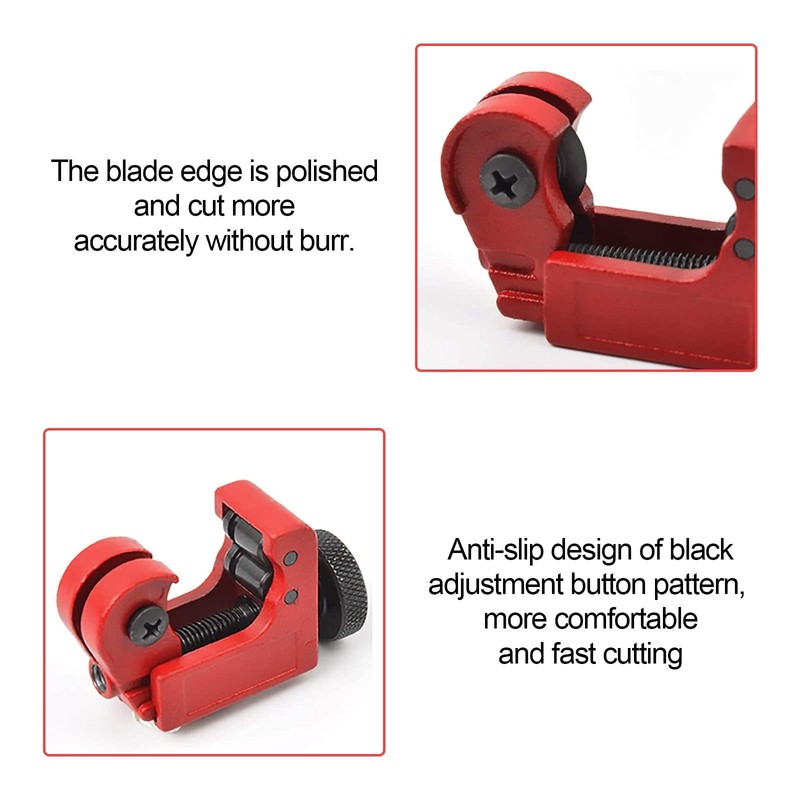 Mini Pipe Cutter, 3-22mm Adjustable Pipe Cutter Zinc Alloy Cutting