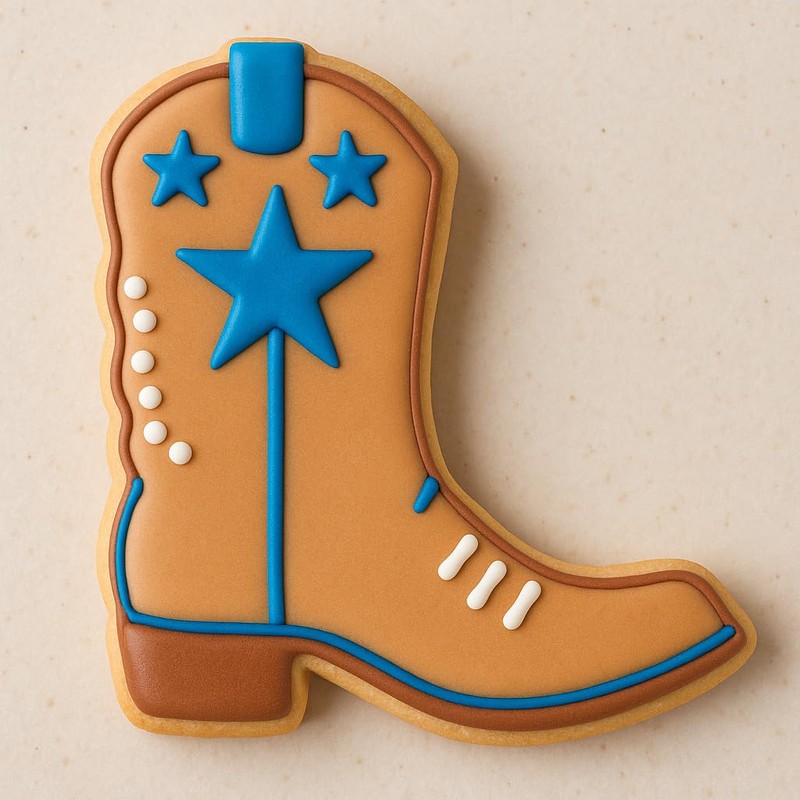 Cowboy Boot Cookie Cutter - 4.25x3.94 Inches, Western-Themed Baking Tool