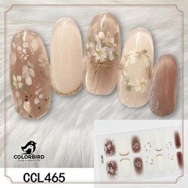 COLORBIRD Nail Seal, Autumn and Winter B, Just Paste Manicure, Cute, Flowers, Sheer, Foil, Pearl Parts (CCL465, CCL466, CCL467, CCL468)