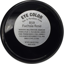 Pure Ziva Fuchsia Rose Deep Pink Red Shimmer Opaque Pressed Powder Single Vegan Eyeshadow; Talc, Paraben & Cruelty Free