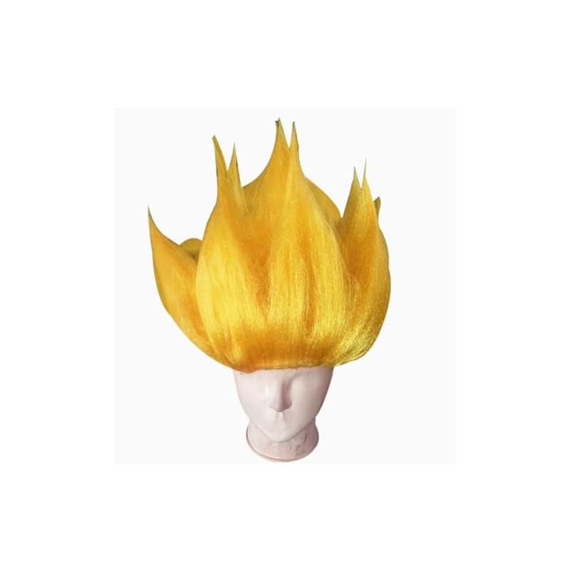 WELCOLLE Cosplay Anime Character Costume Saiyan Wig Gold Wig