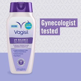 Vagisil pH Balanced Daily Intimate Feminine Wash for Women, Gynecologist Tested, Hypoallergenic, 12 Ounce- Pack of 3