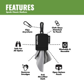 SPUDZ Classic Trump MAGA Variety Pack | Five 6" x 6" Microfiber Towels w/Neoprene Pouches | Premium Microfiber Cleaning Cloths for Lenses, Screens, and More