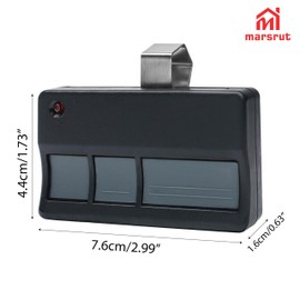 Garage Door Opener Remote 315 MHz Compatible with Raynor 371RGD, 372RGD, 373PRGD, 373RGD, 377LG, Purple Learn Button Openers 2005-2014, Replacement Part (2PCS, Grey Button)