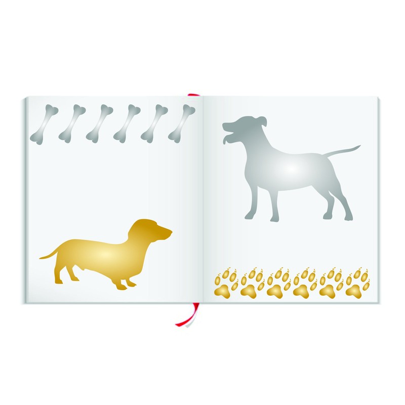 Dog Silhouette Stencil - 11.5 x 11.5cm (S) - Reusable