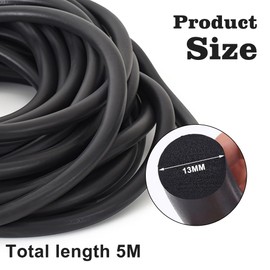 5 Metre Joint Sealing Cord, Diameter 13 mm Seal Foam Round Cord, EPDM Round Sealing Cord for Joints, Black Joint Sealing Cord, Joint Filling Profile for Seam Sealing Doors and Windows, Walls and
