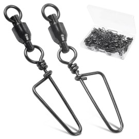 AGOOL Fishing Swivels Snaps Ball Bearing Swivels with Coastlock Snap Saltwater Stainless Steel Fishing Tackle Line Lure Leader Connector 26Lb - 503Lb