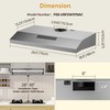 FIREGAS Under Cabinet Range Hood 30 inch with Brushless DC