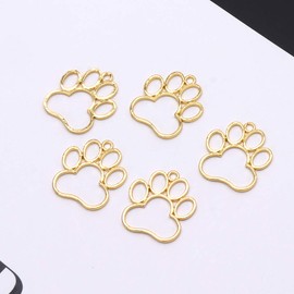 BELTI Photo Album 5pcs Pet Dog Footprint Blank Frame Pendant Open Bezel Setting UV Resin Jewellery
