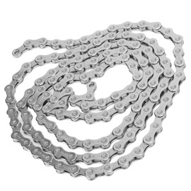 12 Speed Lightweight Bike Chain, 126 Link Hollow Structure Replacment Manganese Steel Chain with Mud Drain Hole Design for Road Mountain Bike (Silver)