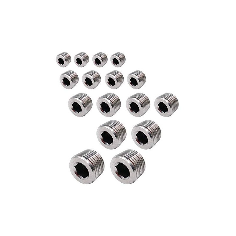 Metalwork 5 Sizes 304 Stainless Steel Pipe Fitting, Hex Countersunk