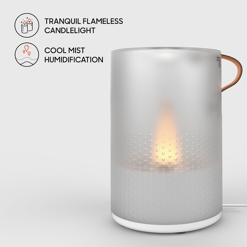 Sharper Image VOTIV 4 Ultrasonic Humidifier with Flameless Candlelight, Touch