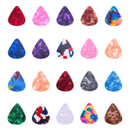 I-MART I-MART Stylish Colorful Celluloid Guitar Picks Plectrums for Guitar Bass Ukulele 0.46mm (Pack of 12 - Assorted Colors)