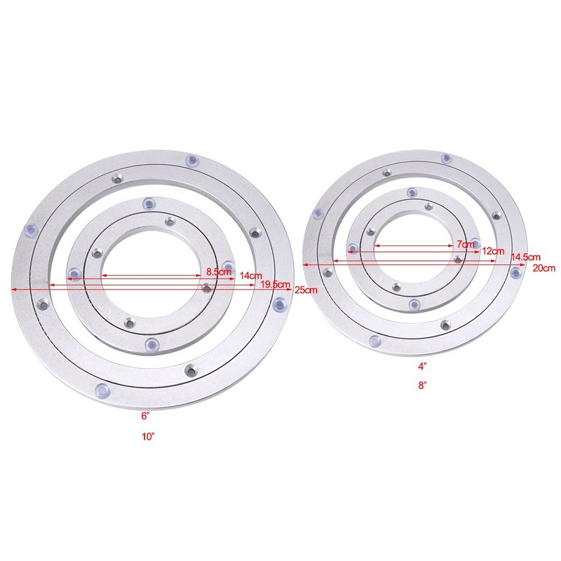 Turntable Bearing - 6 in Aluminium Alloy Swivel Turntable, Max