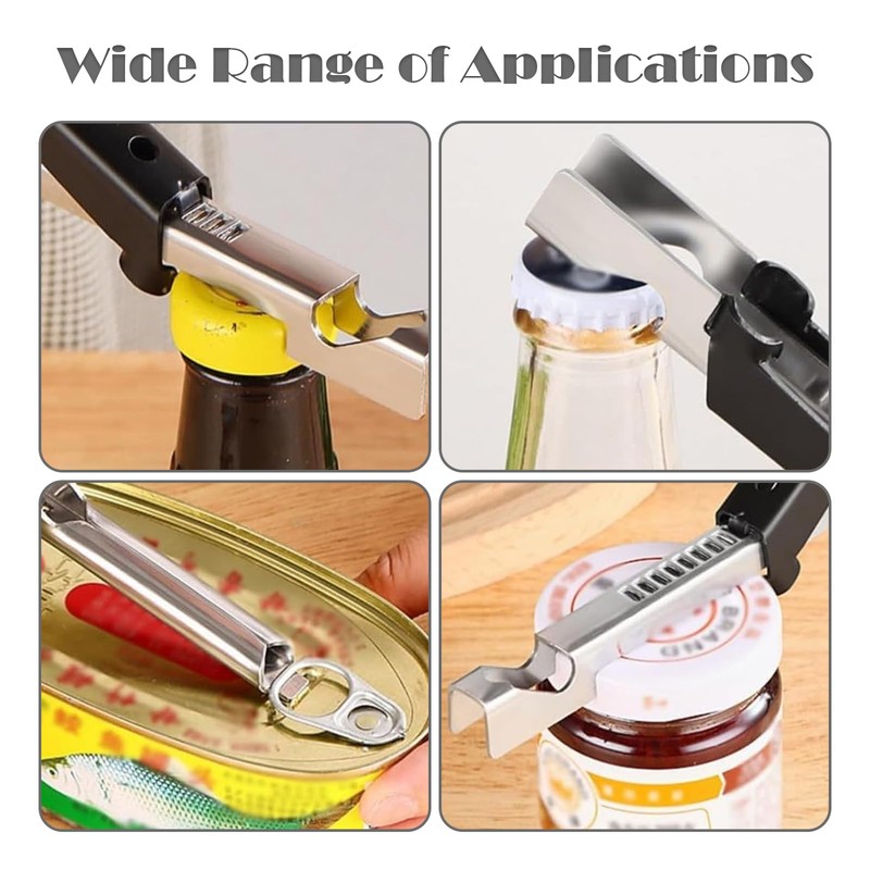 Adjustable Can Opener, Easy Open Adjustable Grip Jar Opener, New