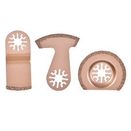 3pcs 32mm HCS Multifunctional Oscillating Saw Blade Set for Polishing Cement Grit Grinding Removing Grout Ceramic Tile