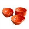 FYUEROPA Ceramic Pumpkin Ramekins Set, Small Bowls for Baking Souffle,