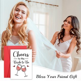 FOOZDEEVAAQ Bride to Be Gifts for Her Bridal Shower Card for Bride to Be Wedding Cards for Bride to Be Gifts for Friends Sister Bride to Be Gifts for Bachelorette Party White Elephant Valentine