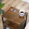 VECELO End Tables with Storage Space,Flip Door Night Stand for
