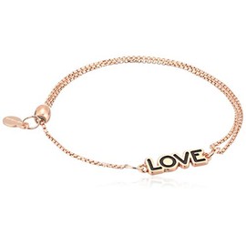 Alex and Ani Women's Love Pull Chain Bracelet, 14kt Rose Gold Plated