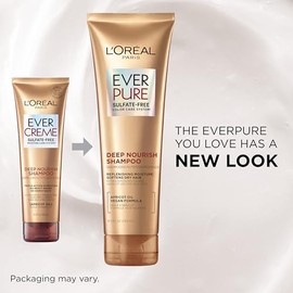 L'Oreal Paris Champú, sin sulfatos, hidratación de triple acción para cabello seco, EverPure, 8.5 onzas líquidas (el empaque puede variar), cabello da