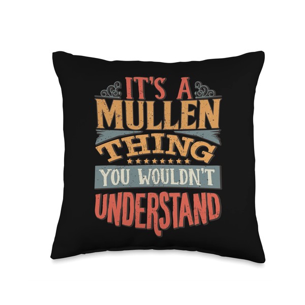 Mullen Name Throw Pillow