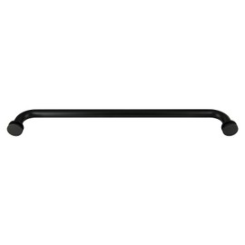Top Hardware Stainless Steel 304 Grade 18" inch Shower Glass Door Single Side Round Shape Towel Bar Handle for 1/4~3/4" Thickness Glass (SSTS18) (Matt Black)
