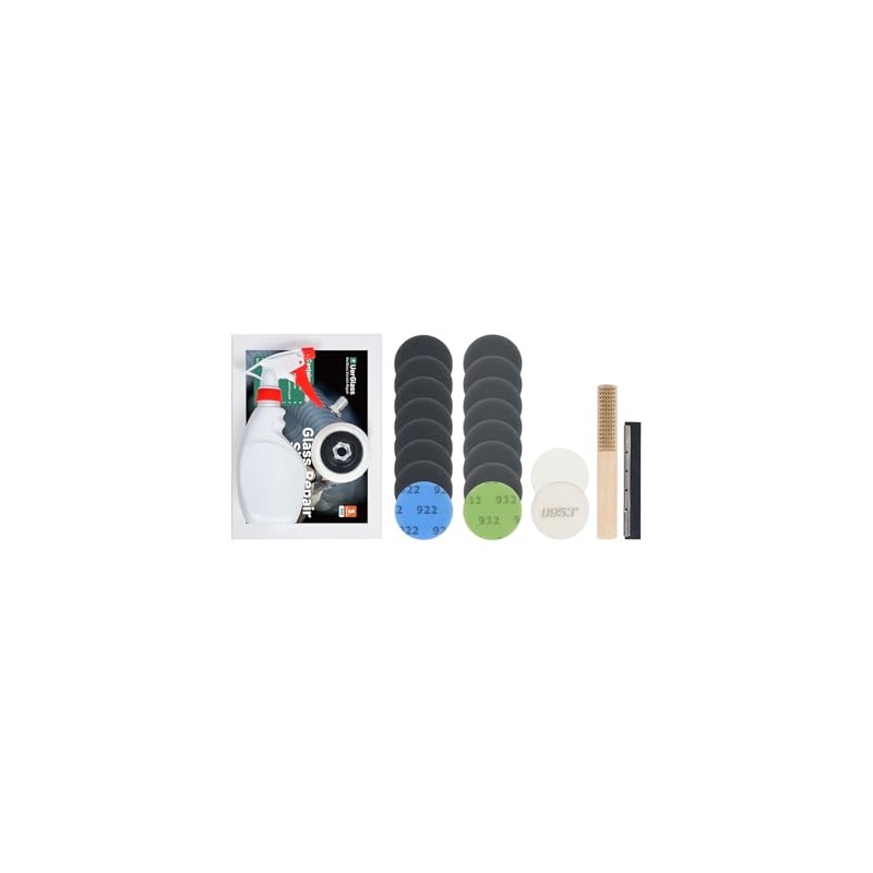 Glass Scratch Remover Kit Mesh Net Sanding Abrasive Pads Set