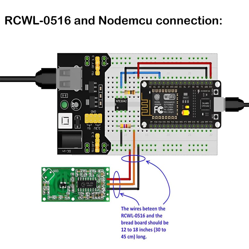 Geekstory 5PCS RCWL-0516 Radar Sensor Switch Module Microwave Body Motion
