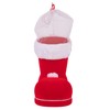 Idena Flocked Santa Boots, red, 10 x 9 x 5