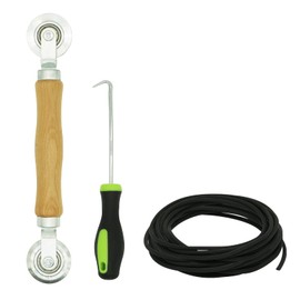 HOMMEE HOMMEE Screen Repair Kit - Screen Roller Tool with Bearing, Screen Retainer Spline(32ft) and Spline Removal Hook for Installing & Replacing Window Patio Sliding Door