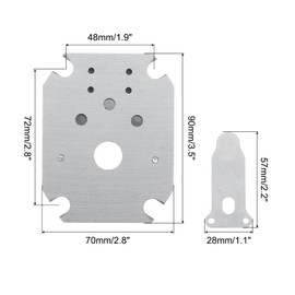 PATIKIL Air Compressor Valve Plate, 2 Set Metal Air Compressor Reed Valve Kit Central Pneumatic Air Compressor Replacement Part Accessory, Silver Tone