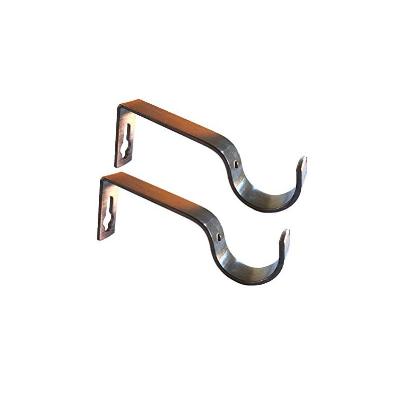 iPEAK Curtain Pole Bracket Metal Heavy Duty Rod Wall Brackets