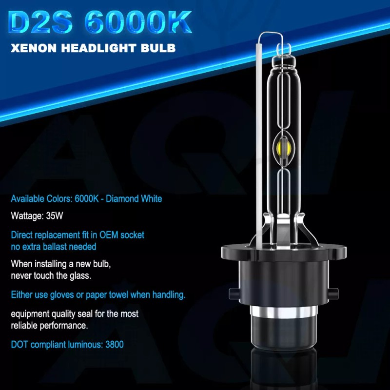 AuureLamp For Toyota Prius 2004-2005 D2R HID Headlight Bulbs Conversion