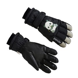 Ski Gloves with Thick Warm Liner Windproof Cartoon Print Hand Gloves for Cold Weather Hand Protective for Winter Warm Fleece Lining Cold Weather