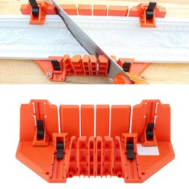 Clamping Mitre Box, 14inch Hardware Tool Saw Storage Miter Box Wood Cutting Plastic with Clamp for Architectural Working for Angle Cutting
