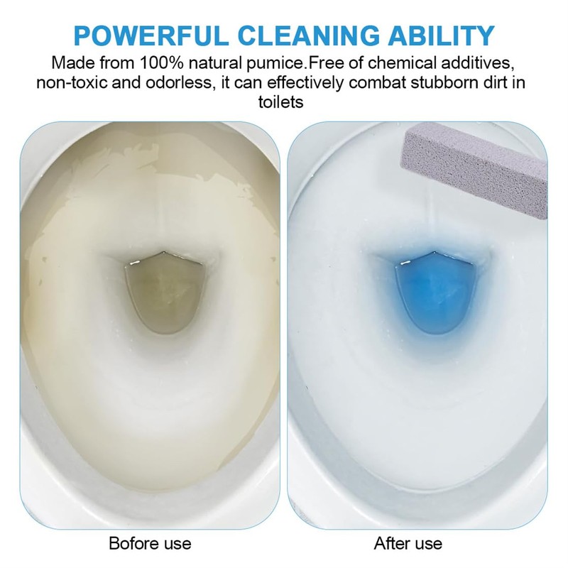 Pumice Stone 6 Packs Long Handle Toilet Bowl Cleaner Eco