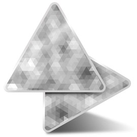 2 x Triangle Stickers 10cm - BW - Geometric Modern Pattern Laptop Tablet Luggage Scrapbook #38795