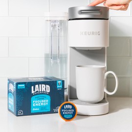 Laird Superfood K-Cups with Functional Mushrooms - Focused Energy, 10ct - Plant-Based Blend of Lions Mane Mushrooms, Rhodiola Extract, and Coffee Cherry - Delicious and Convenient