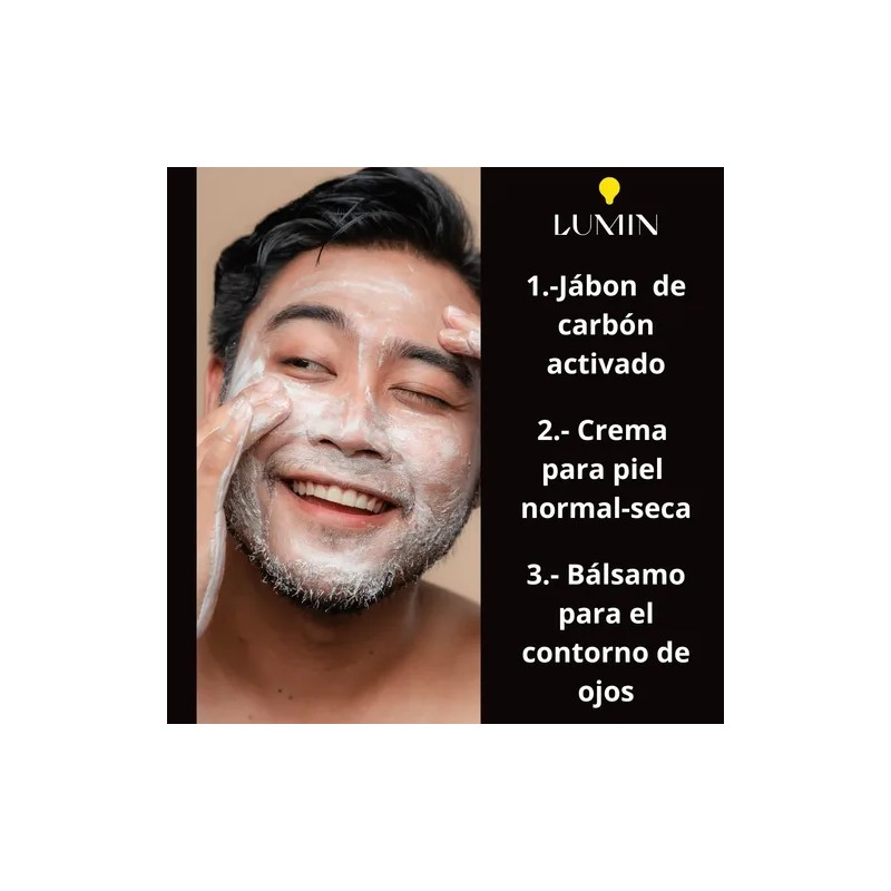 Trio Facial Crema Piel Sensible Exfoliante Bálsamo De Ojos