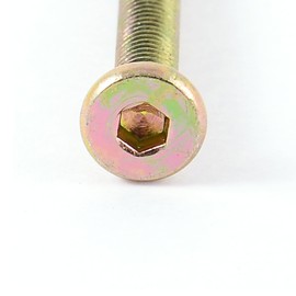 uxcell M6 x 55mm Threaded Hex Socket Head Cap Screw Bolt Bronze Tone 5 Pcs